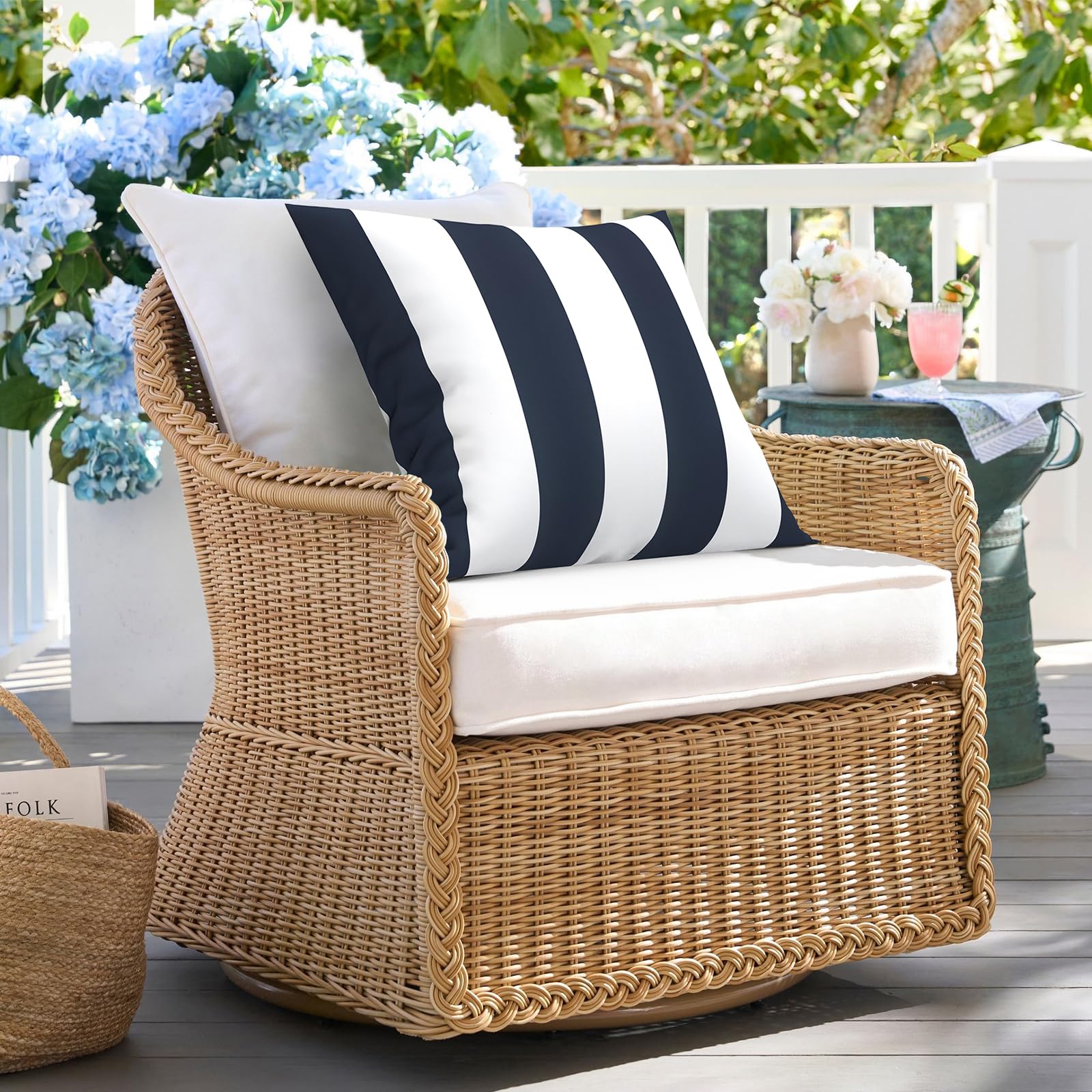 DYTXIII poolside lifestyle shot showing weather-ready decor and relaxation