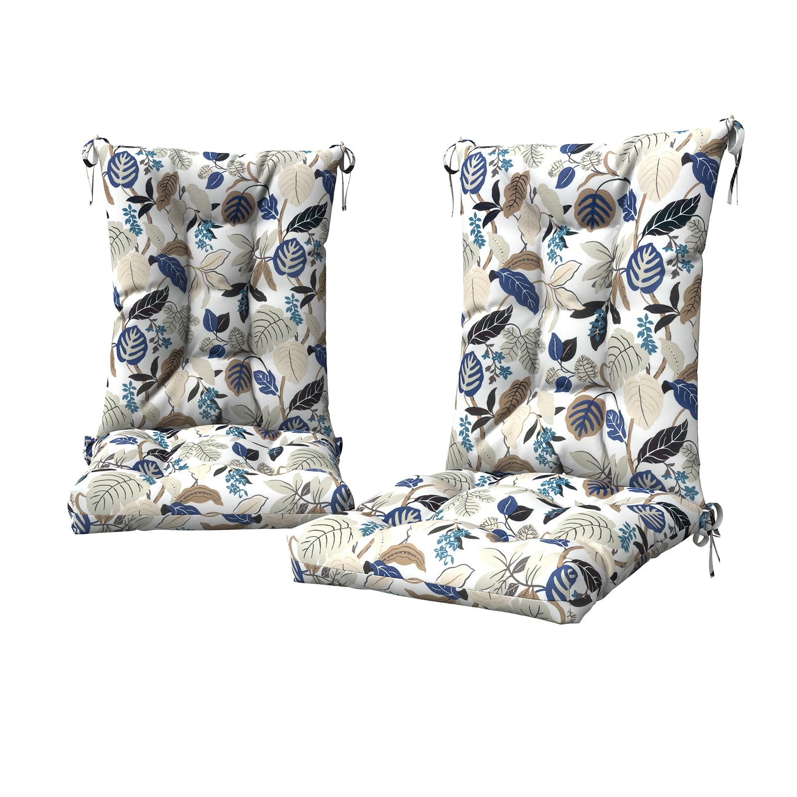 DYTXIII front view of Breeze Leaves Beige cushion set showing color and fit