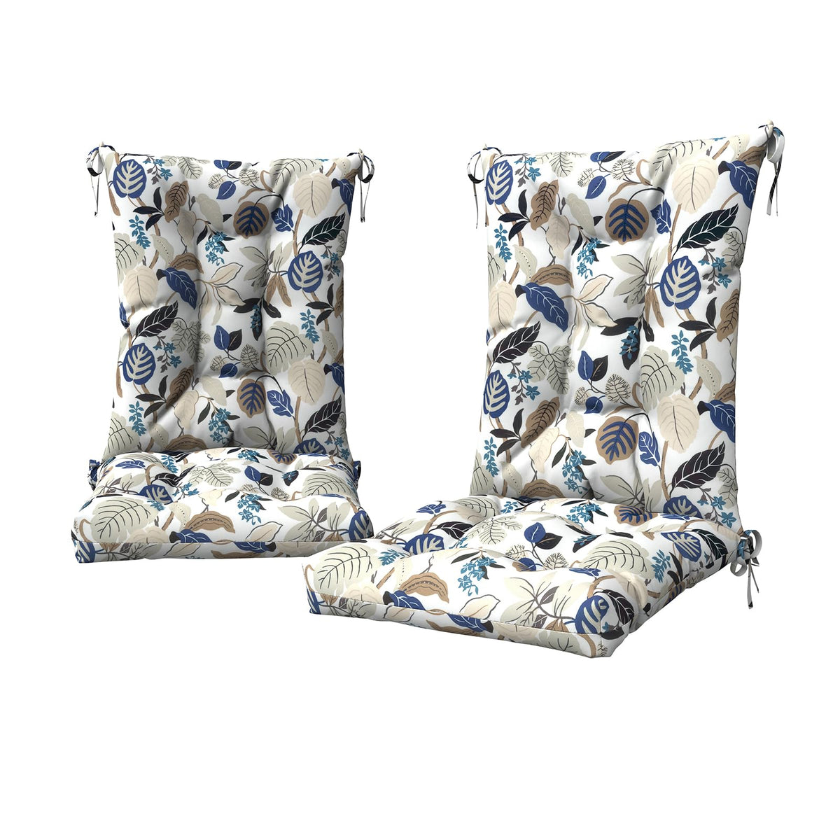 DYTXIII front view of Breeze Leaves Beige cushion set showing color and fit