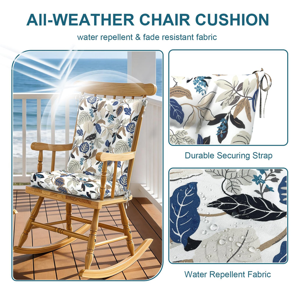 DYTXIII cushions in use on a porch rocker illustrating comfort benefit