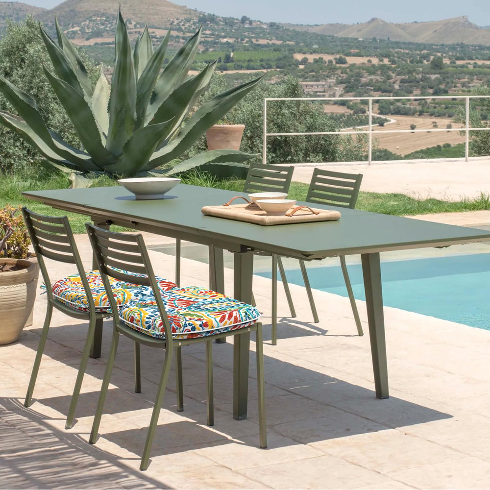 DYTXIII cushion on chair to illustrate 17x16 inch fit for common outdoor seats