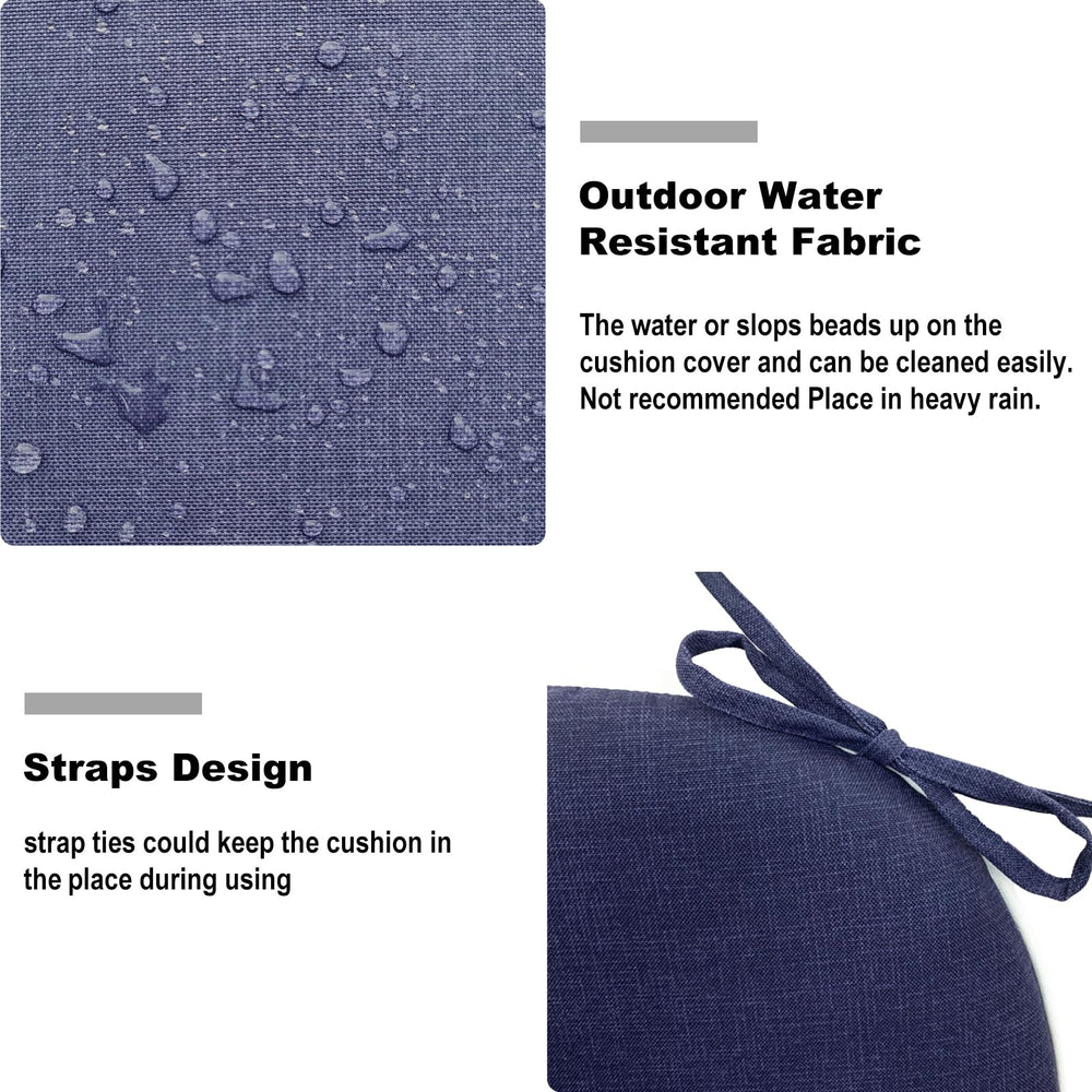 DYTXIII tied cushion corner with straps displayed to show secure attachment to chair