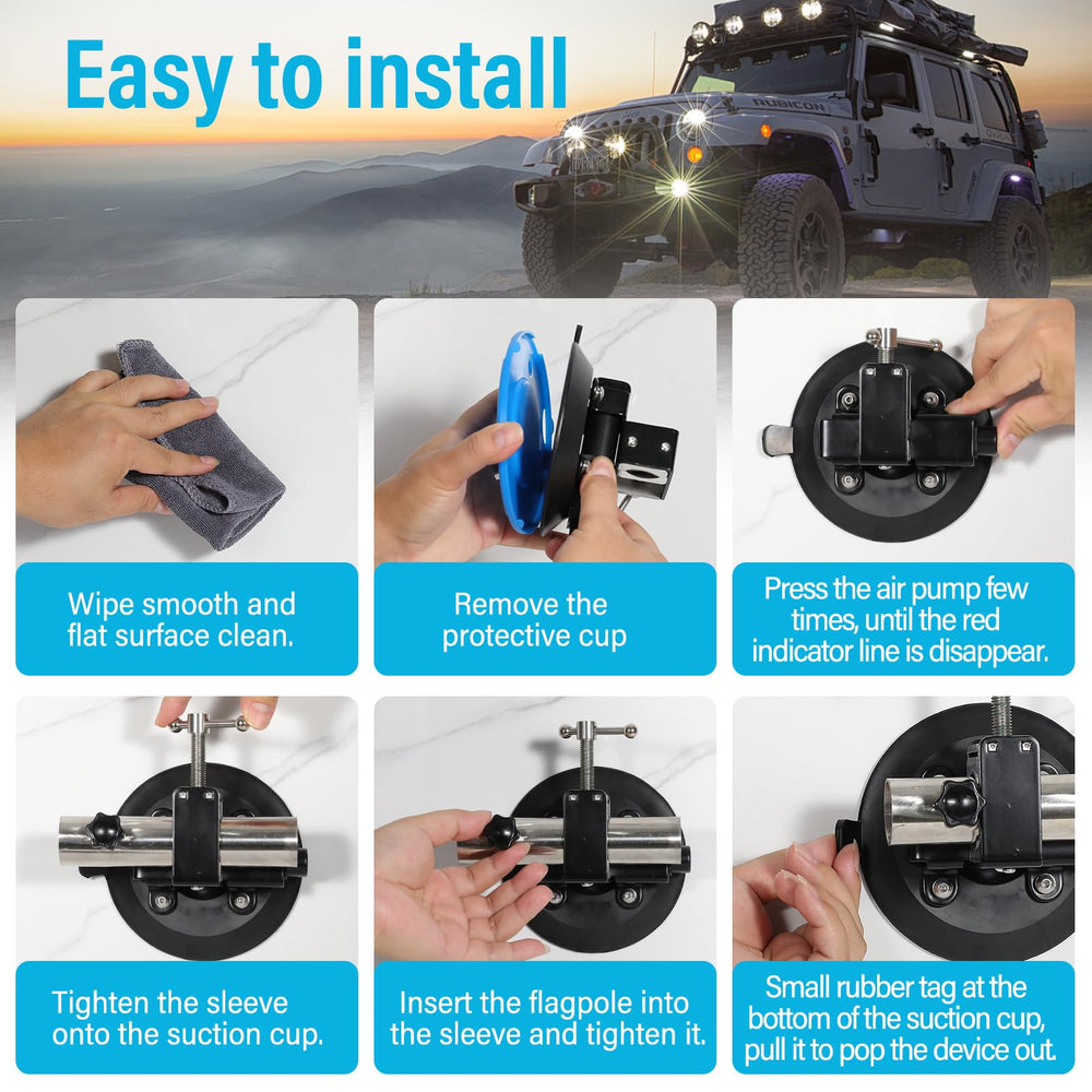 DYXDYC mounted on truck side illustrating secure hold and easy removal benefit