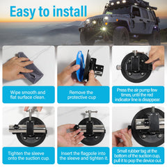 DYXDYC mounted on truck side illustrating secure hold and easy removal benefit