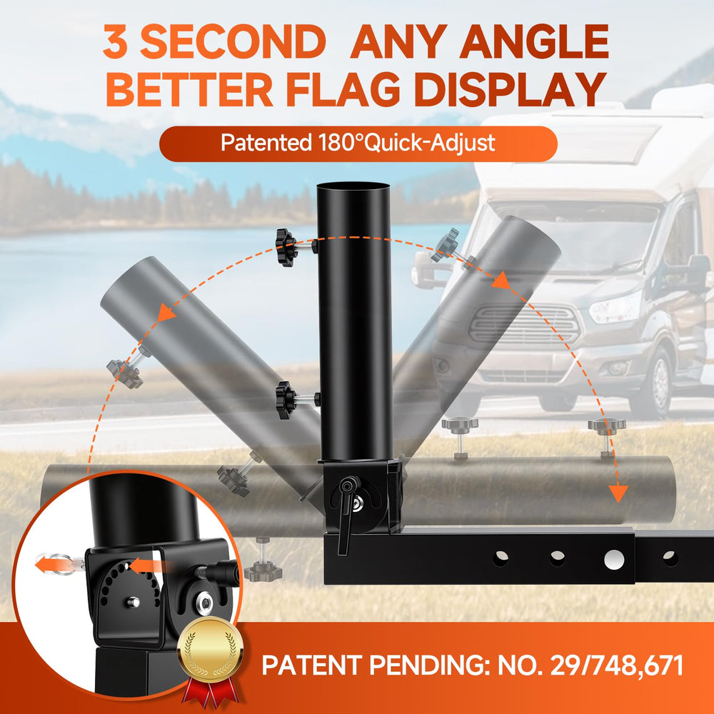 DZGKGM close-up of patented pin lock ensuring precise angle and signal optimization