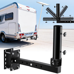 DZGKGM front view mounted on hitch showing secure multi-way install and stability