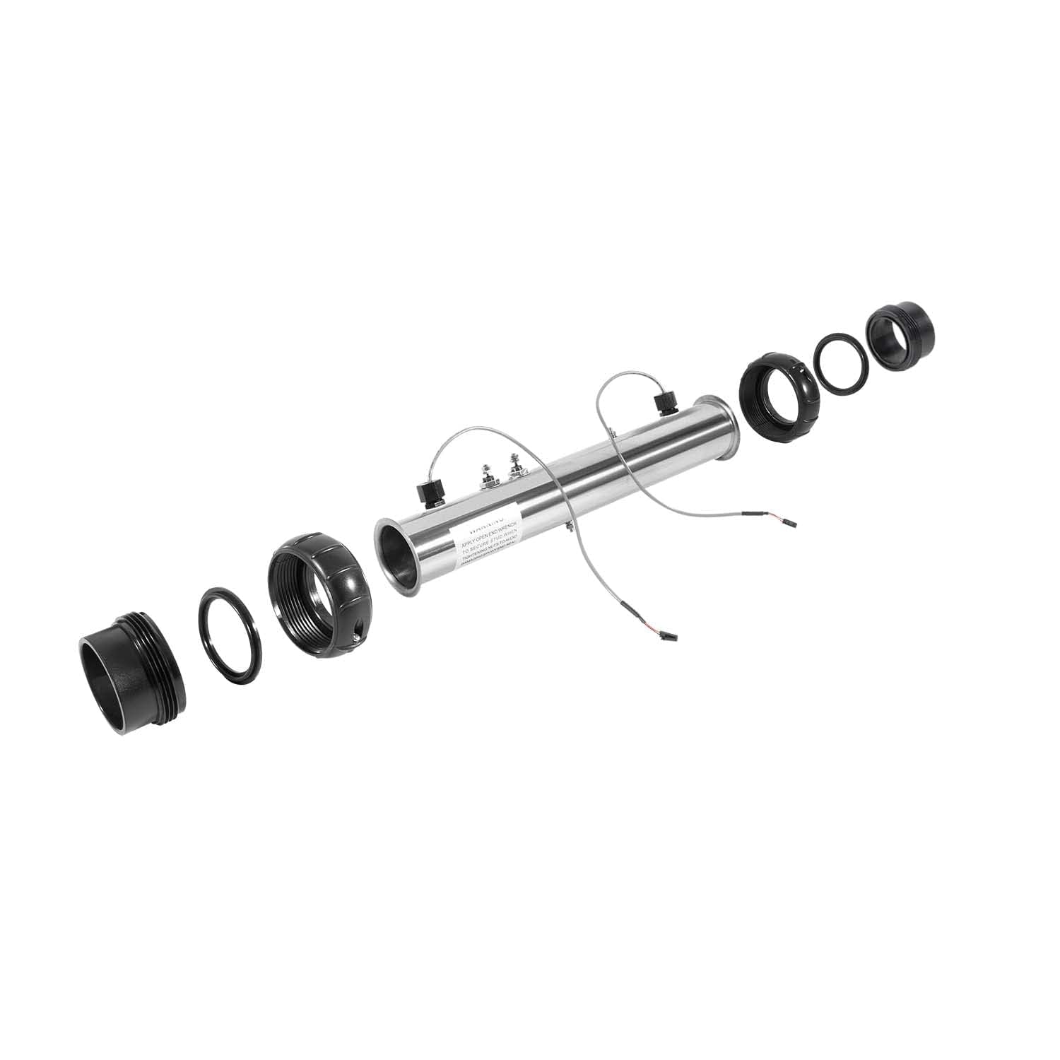 E-cowlboy heater next to a ruler for scale showing compact, serviceable size