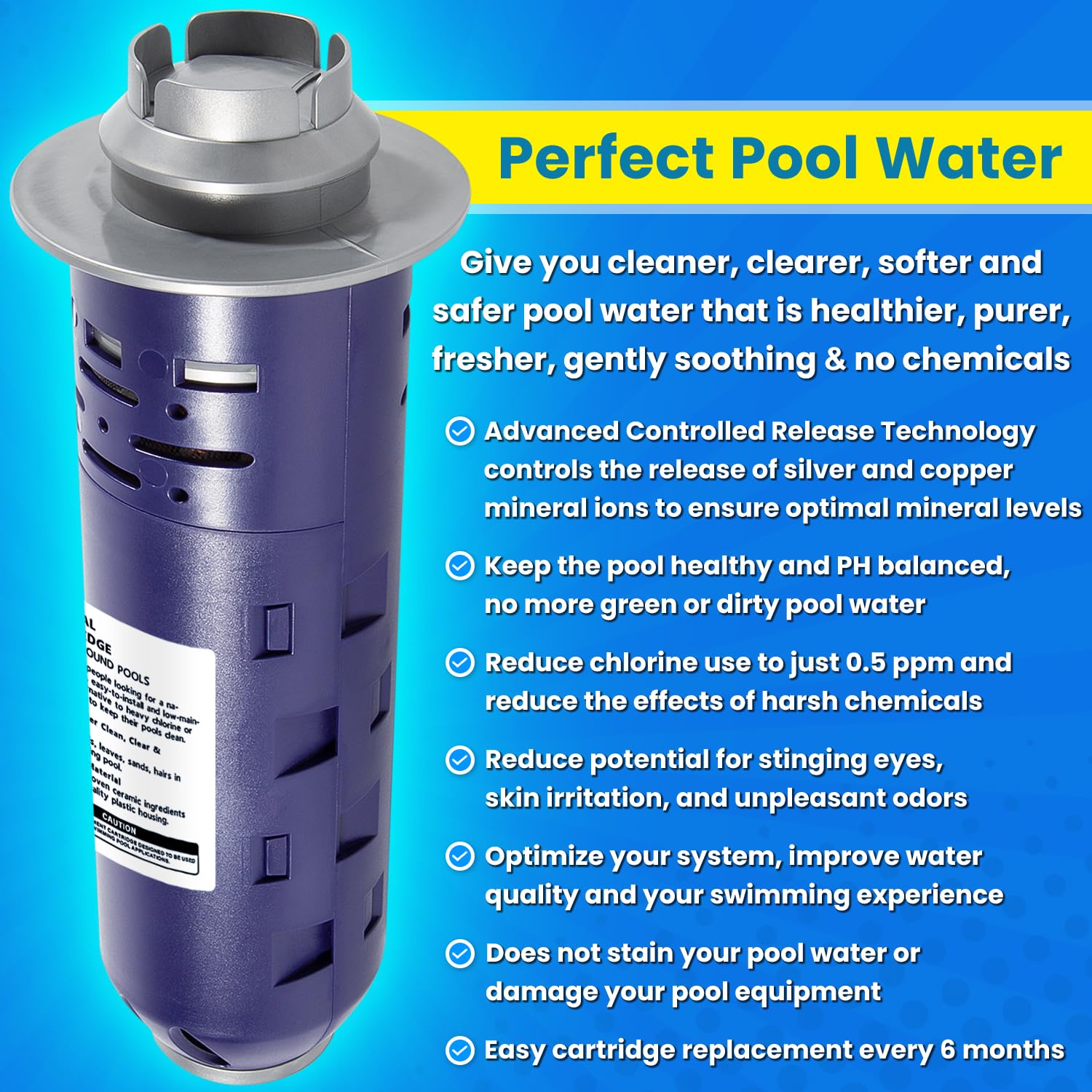 E-cowlboy cartridge next to pool wall showing correct size fit