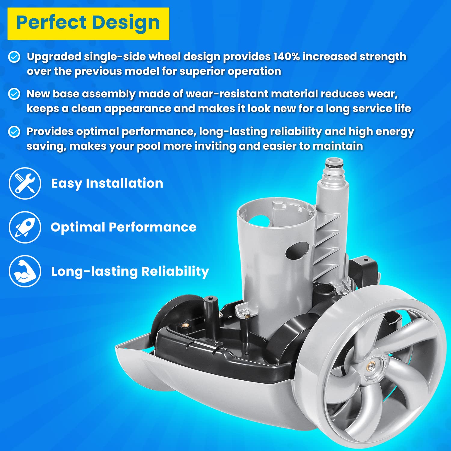 E-cowlboy stainless-steel chain and gearbox view, corrosion-resistant for reliable drive
