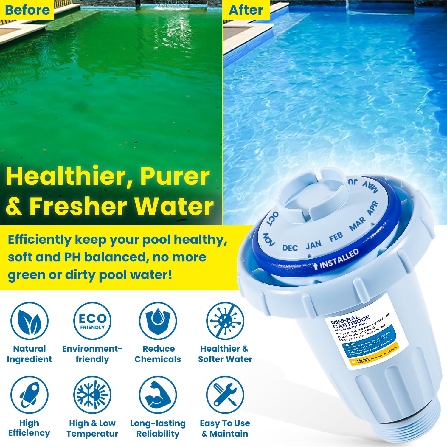 E-cowlboy cartridge installed in Zodiac vessel demonstrating easy replacement