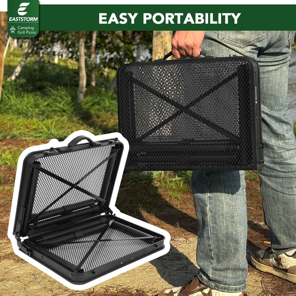 E EASTSTORM mesa en altura baja 10.6 in, uso cómodo para picnics en suelo