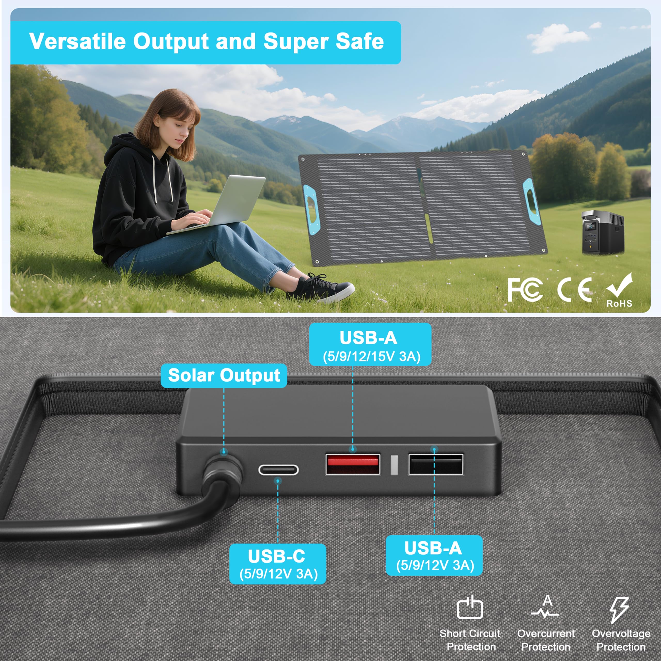 E-POWO waterproof Oxford fabric detail protecting electronics outdoors