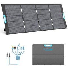 E-POWO folded 400W panel briefcase view for easy transport and storage