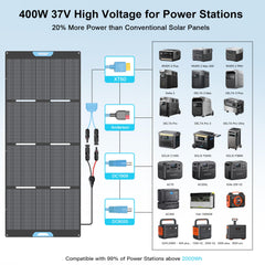 E-POWO panel deployed on kickstands showing adjustable angle stability benefit