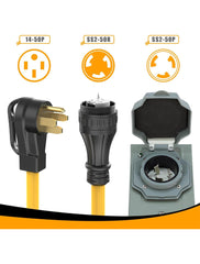 E-SDS 25ft extension cord full length demonstrating reach and heavy-duty use