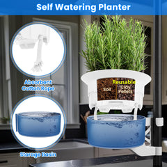 E SUPEREGROW clear dome covering plants to retain humidity and protect growth