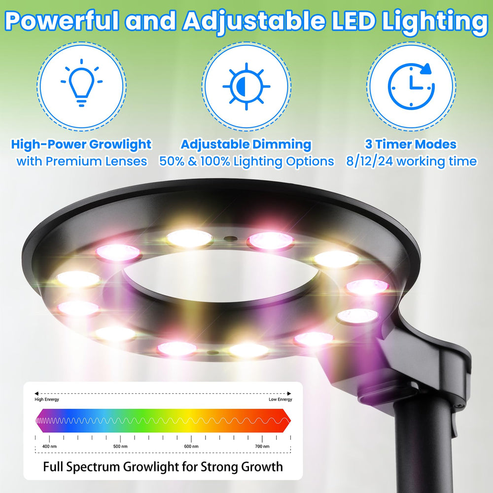 E SUPEREGROW LED grow light close-up providing focused full-spectrum illumination
