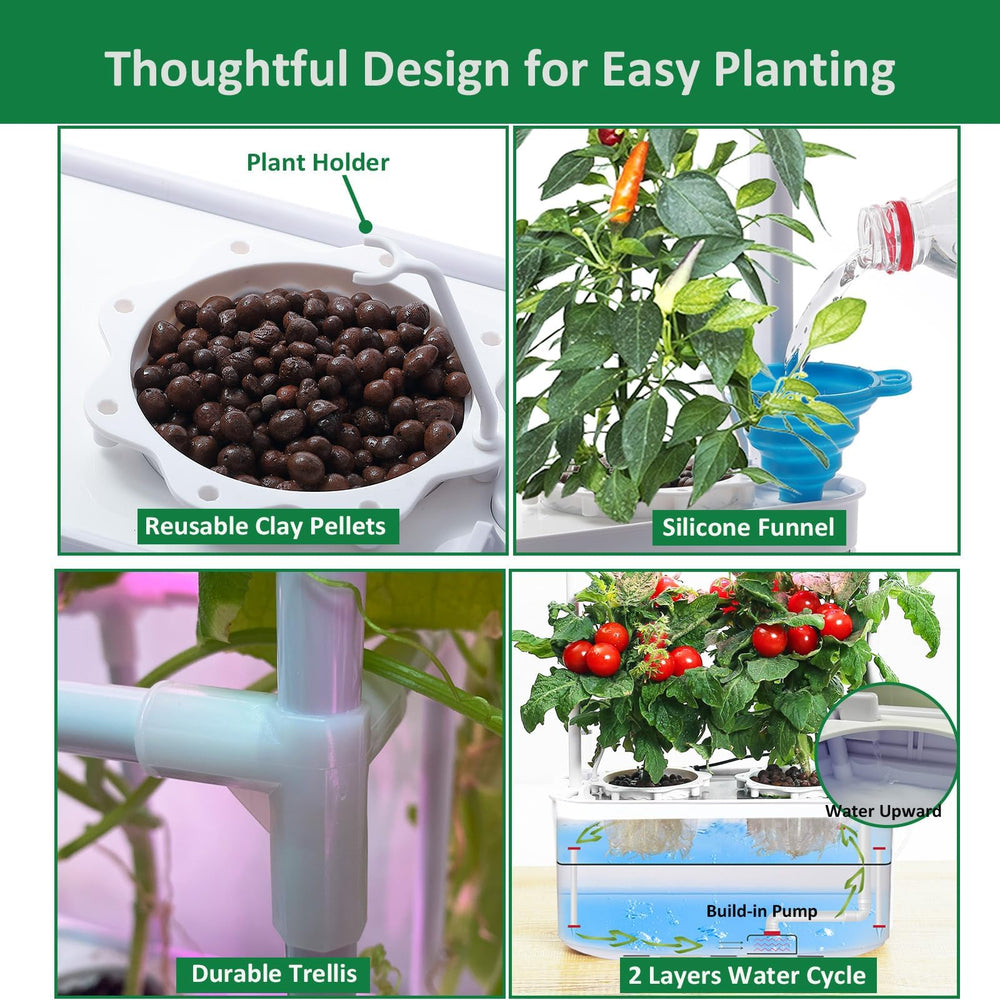 E SUPEREGROW submerged pump and basin promoting steady nutrient circulation
