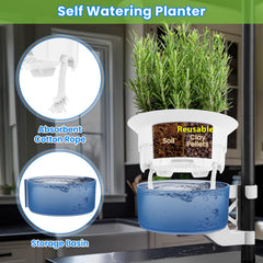 E SUPEREGROW transparent reservoir detail showing easy water-level monitoring