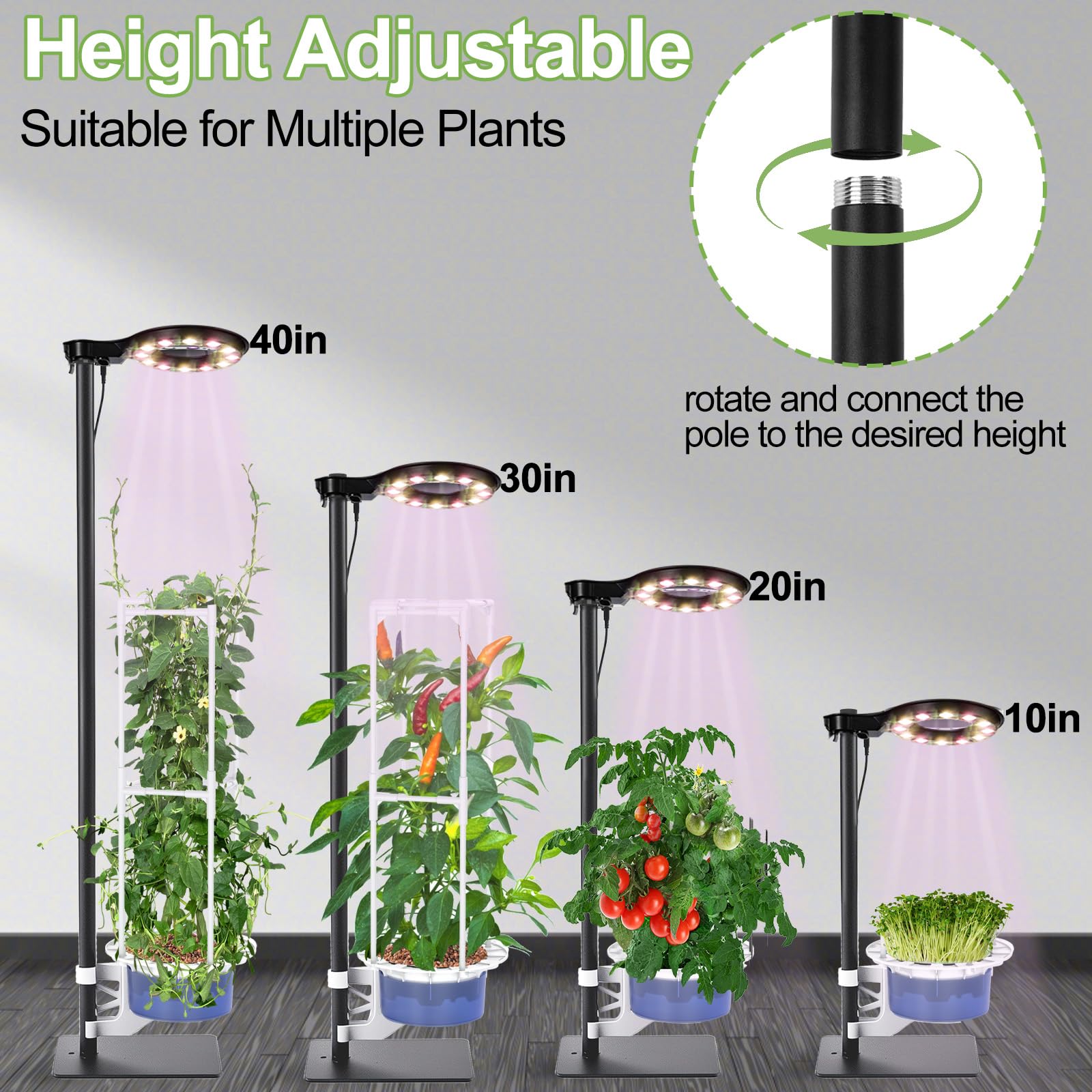 E SUPEREGROW trellis supporting climbing plants for vertical garden efficiency