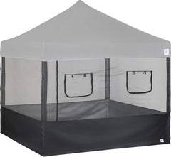 E-Z UP front assembled food booth showing full four-wall enclosure and serving windows benefit visibility