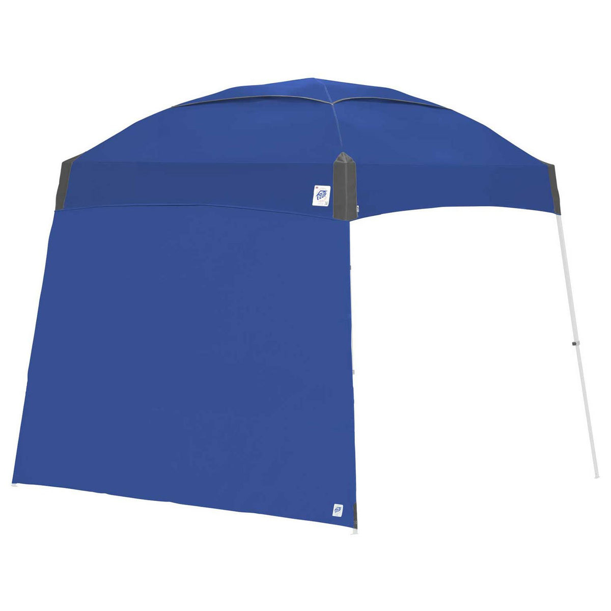 E-Z UP royal blue sidewall front view showing full coverage and vibrant color benefit