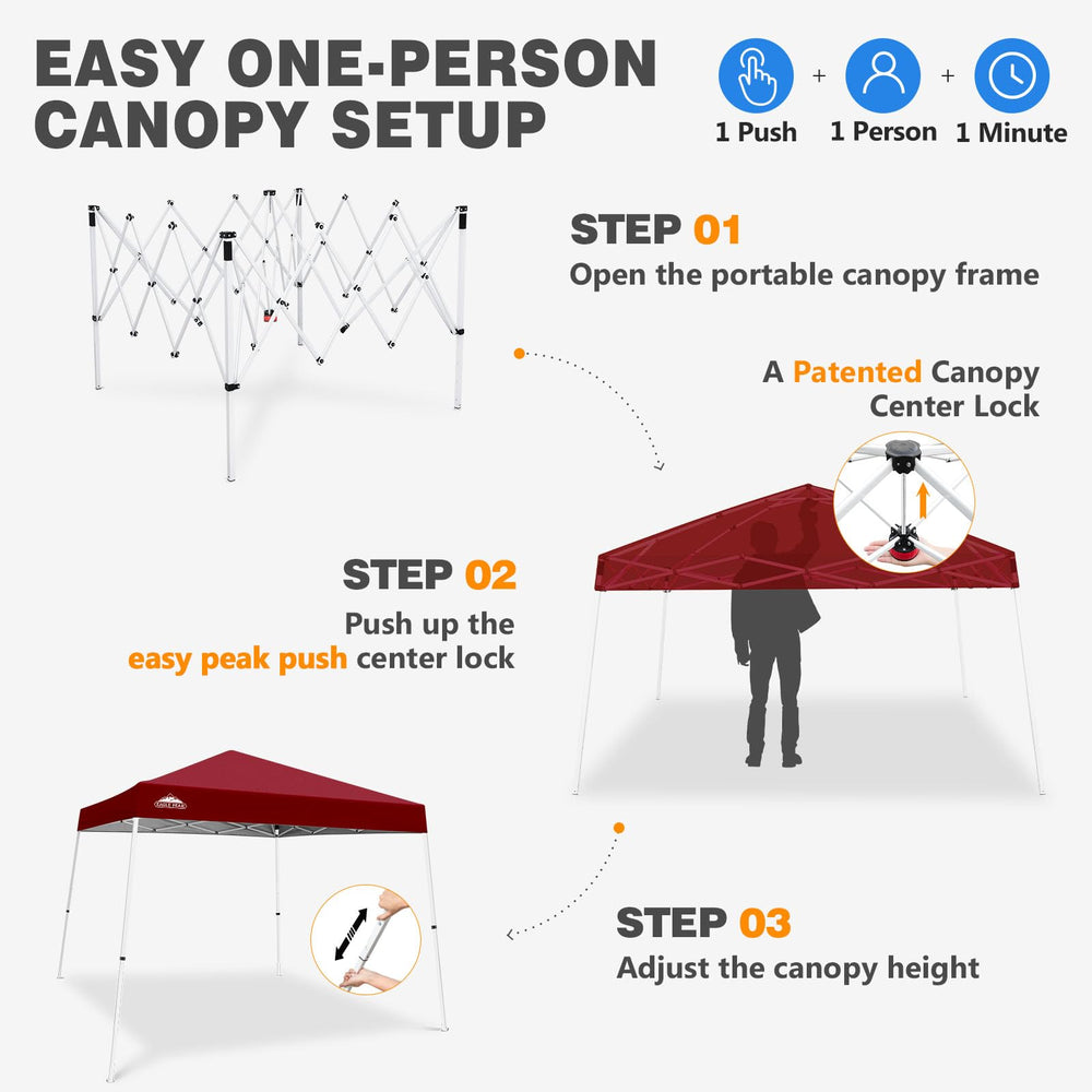 EAGLE PEAK canopy folded in trunk showing compact transport benefit