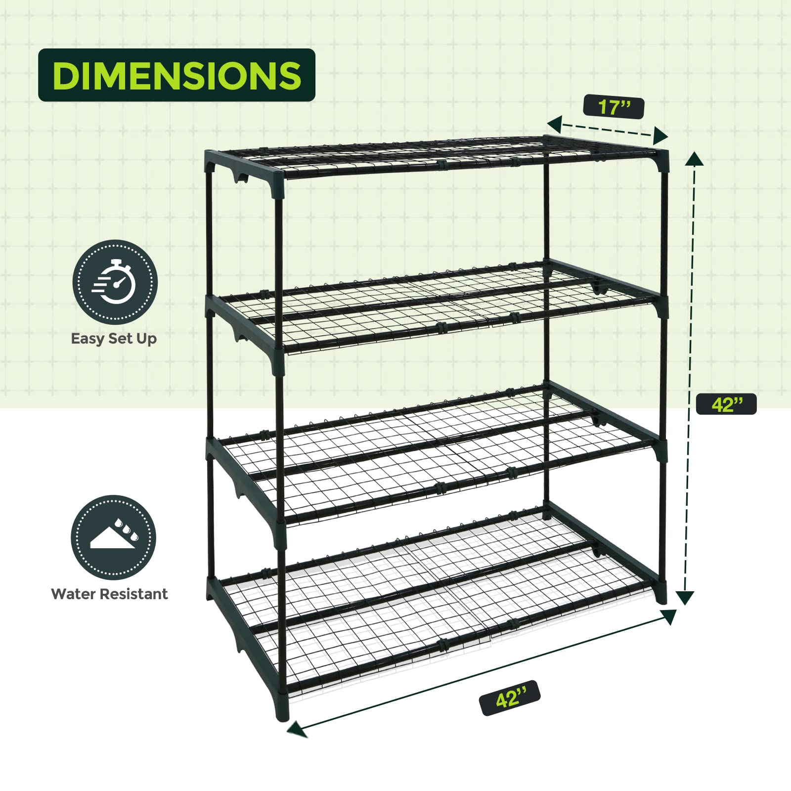 EAGLE PEAK close-up of mesh and buckle shows reinforced shelf durability