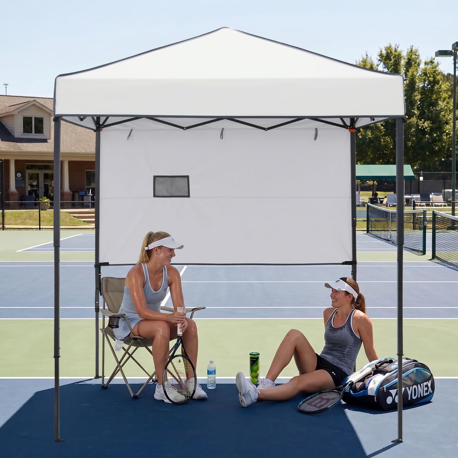 EAGLE PEAK fabric texture and UPF label showing sun protection benefit