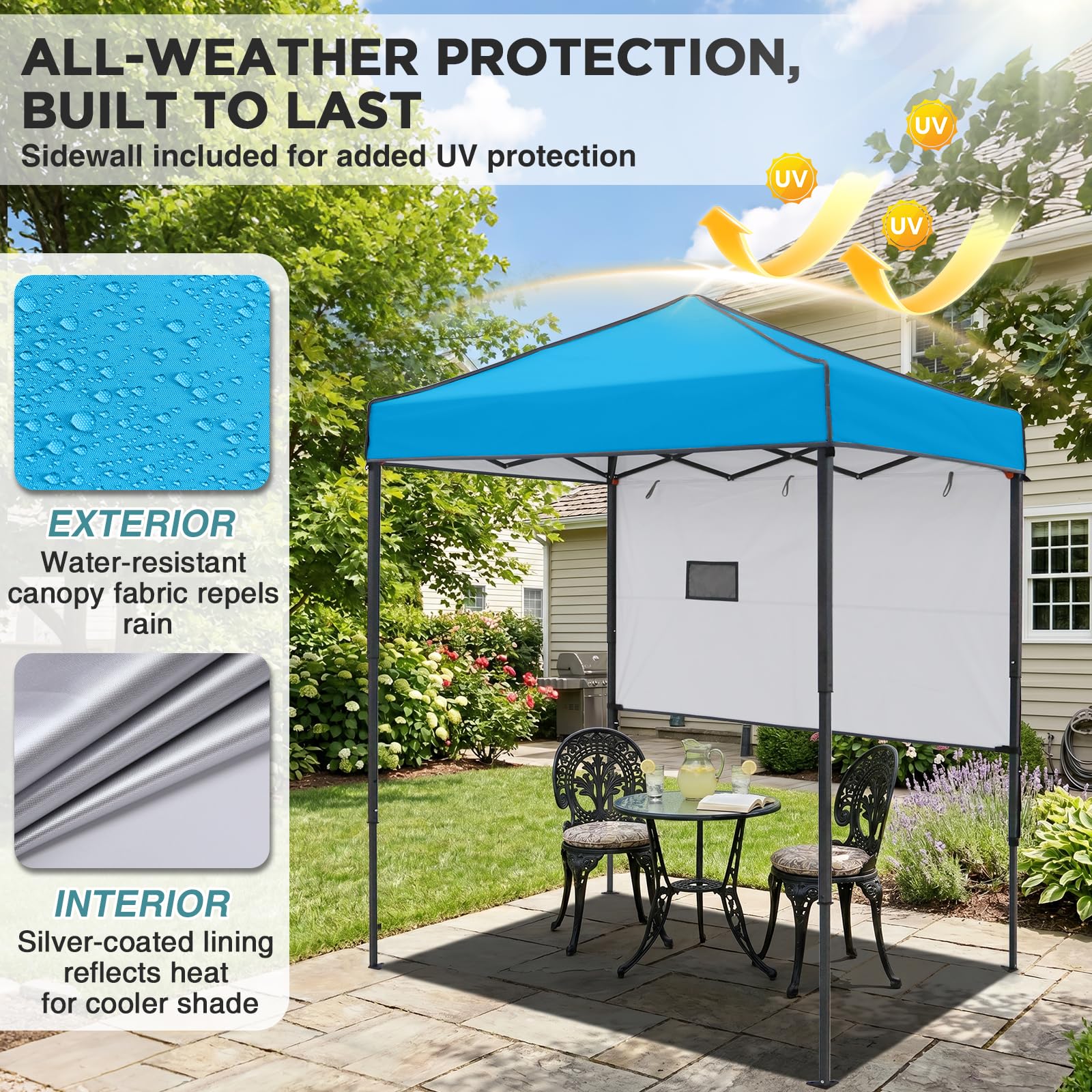 EAGLE PEAK fabric texture close-up highlighting UPF50+ sun protection benefit