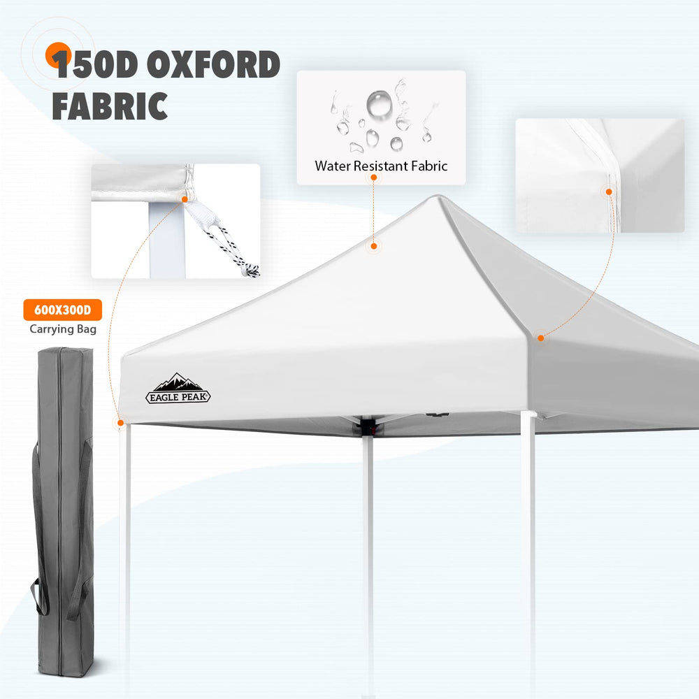 EAGLE PEAK folded canopy in carry bag showing easy transport benefit