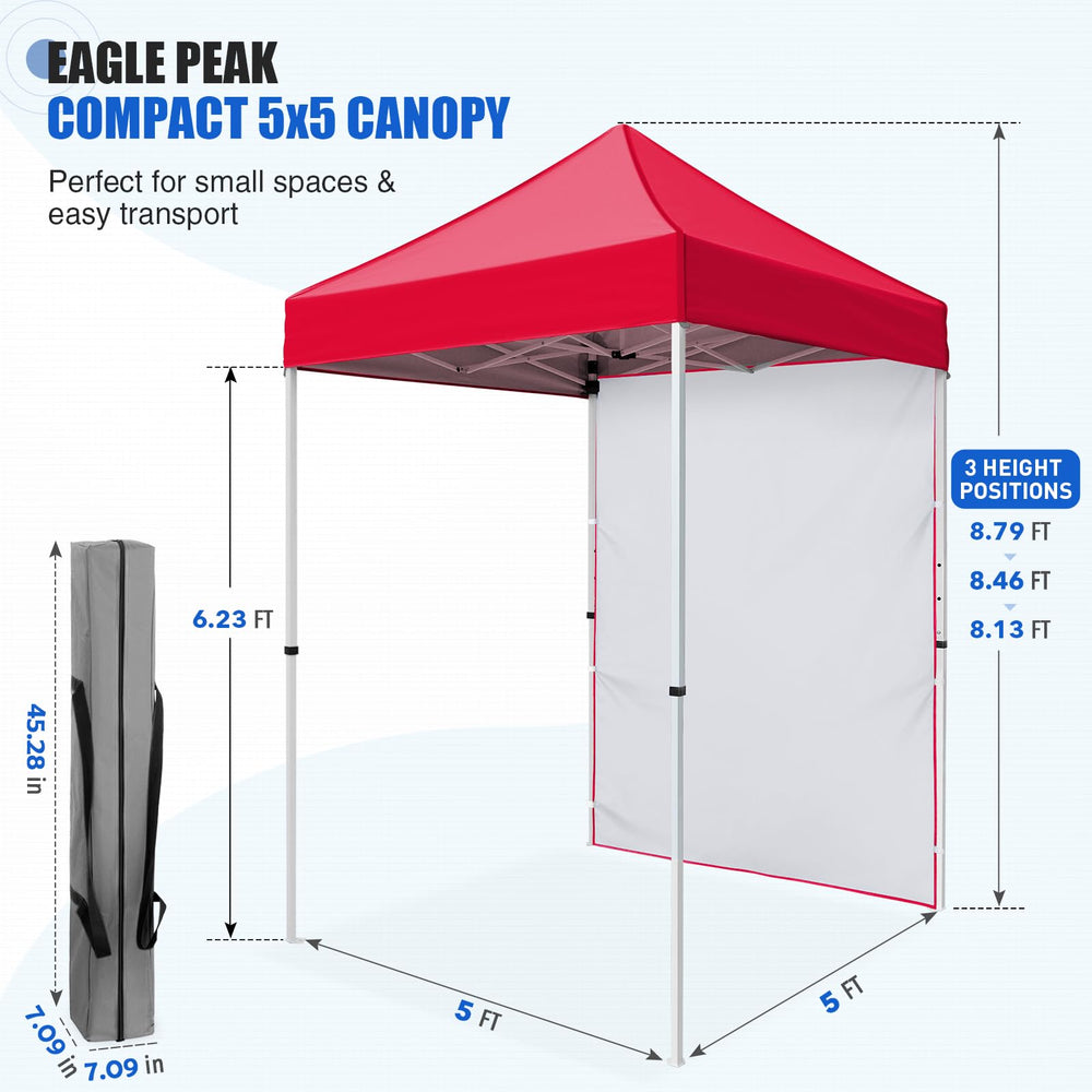 EAGLE PEAK powder-coated steel leg detail for stable setup
