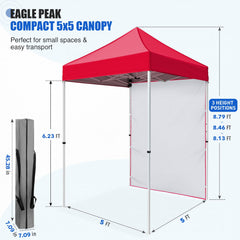EAGLE PEAK powder-coated steel leg detail for stable setup