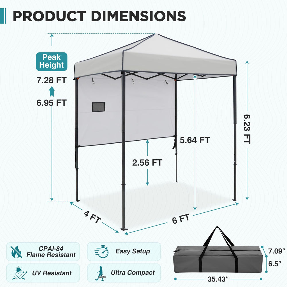 EAGLE PEAK attached half wall with mesh pocket for convenient small-item storage