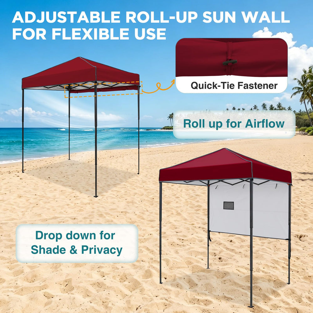 EAGLE PEAK adjustable legs demonstration showing two height positions for shade control