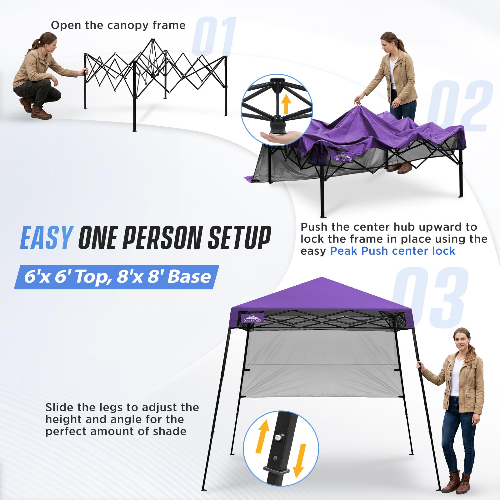 EAGLE PEAK canopy in use at beach providing sun protection