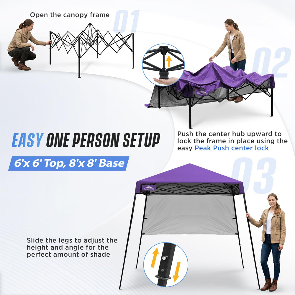 EAGLE PEAK canopy in use at beach providing sun protection