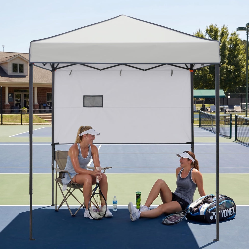 EAGLE PEAK canopy at a farmers market offering shade for a small vendor booth