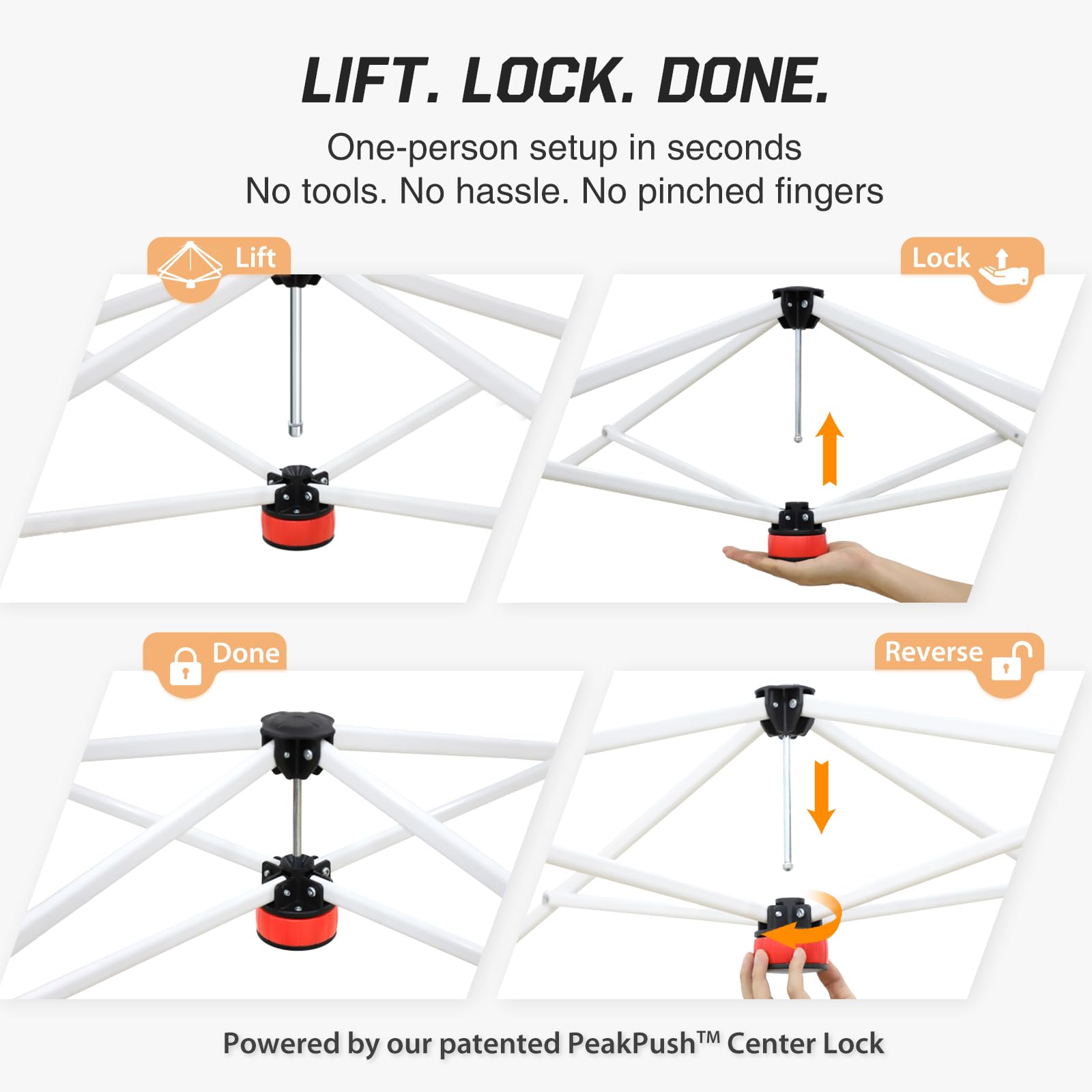 EAGLE PEAK close-up of slant leg and foot for secure support