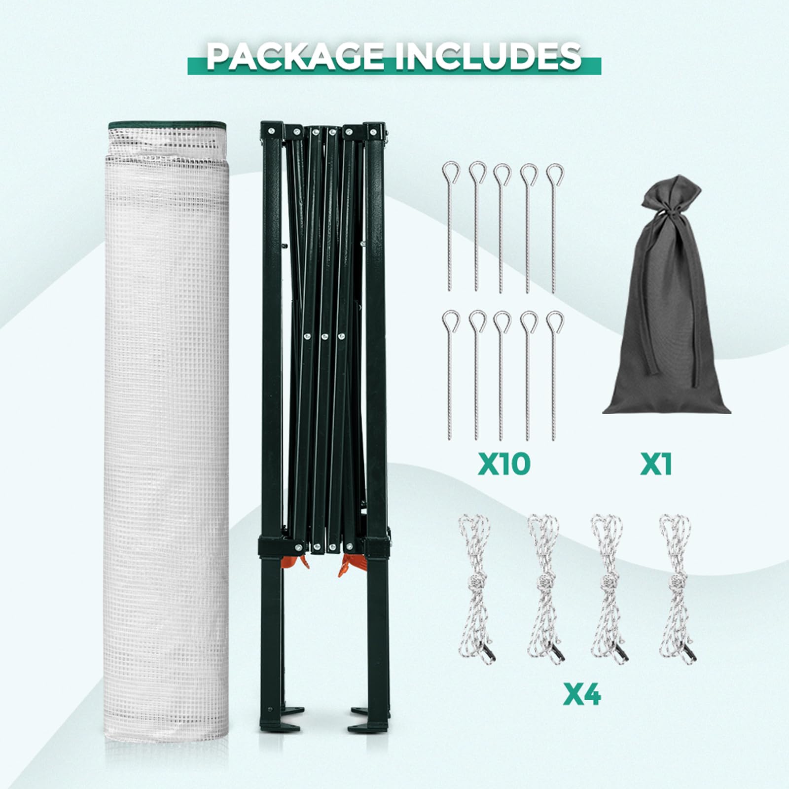EAGLE PEAK folded packaging showing portability and easy storage benefit