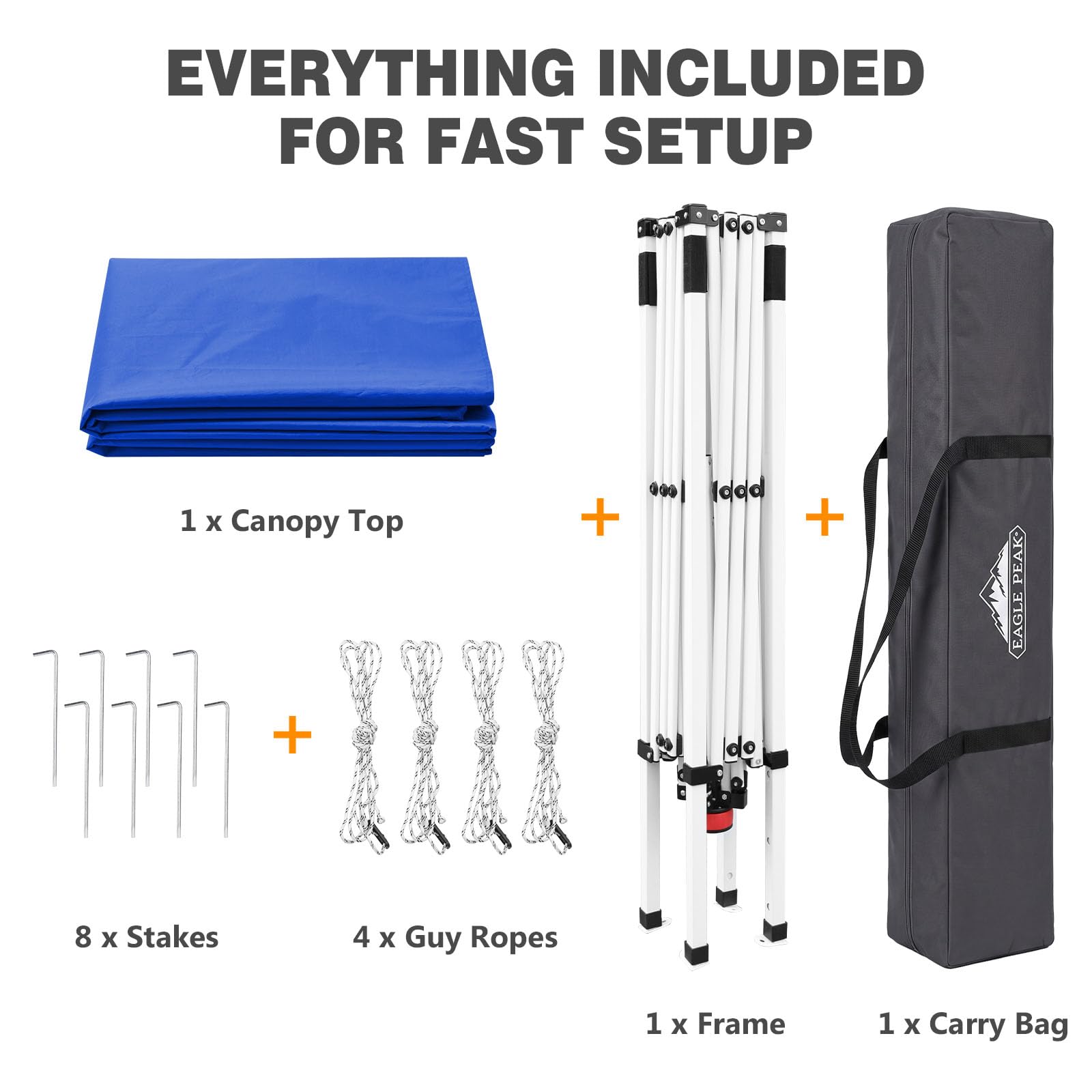 EAGLE PEAK canopy packed in car trunk demonstrating portability