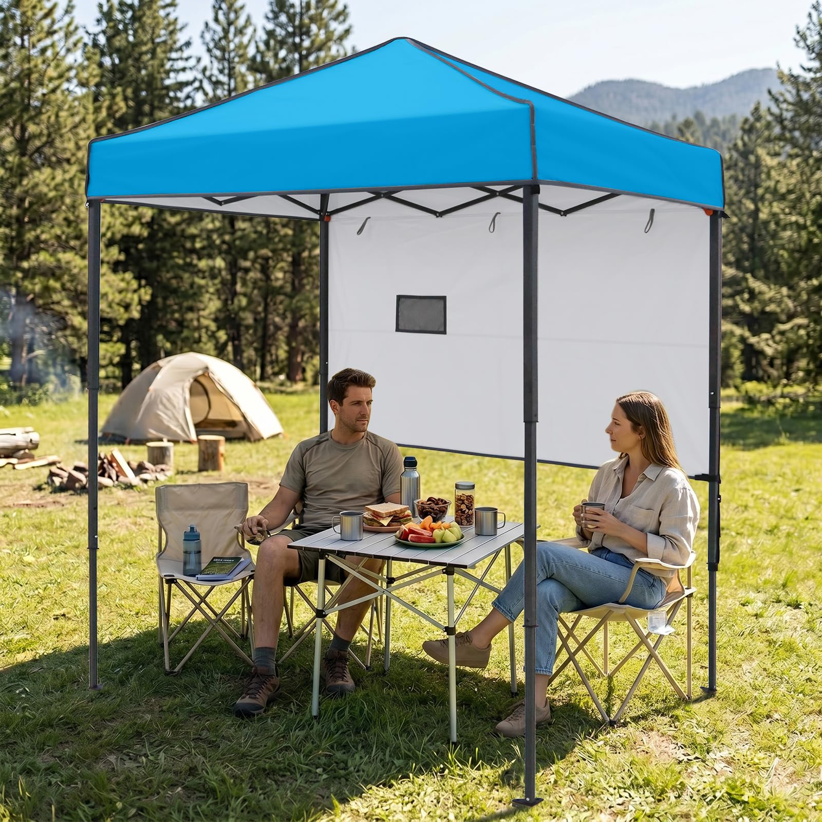 EAGLE PEAK folded canopy in carrying bag demonstrating portability benefit