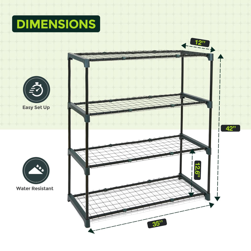 EAGLE PEAK side profile of assembled rack demonstrating compact height
