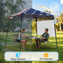 EAGLE PEAK sidewall attached to canopy offering extra wind protection and privacy