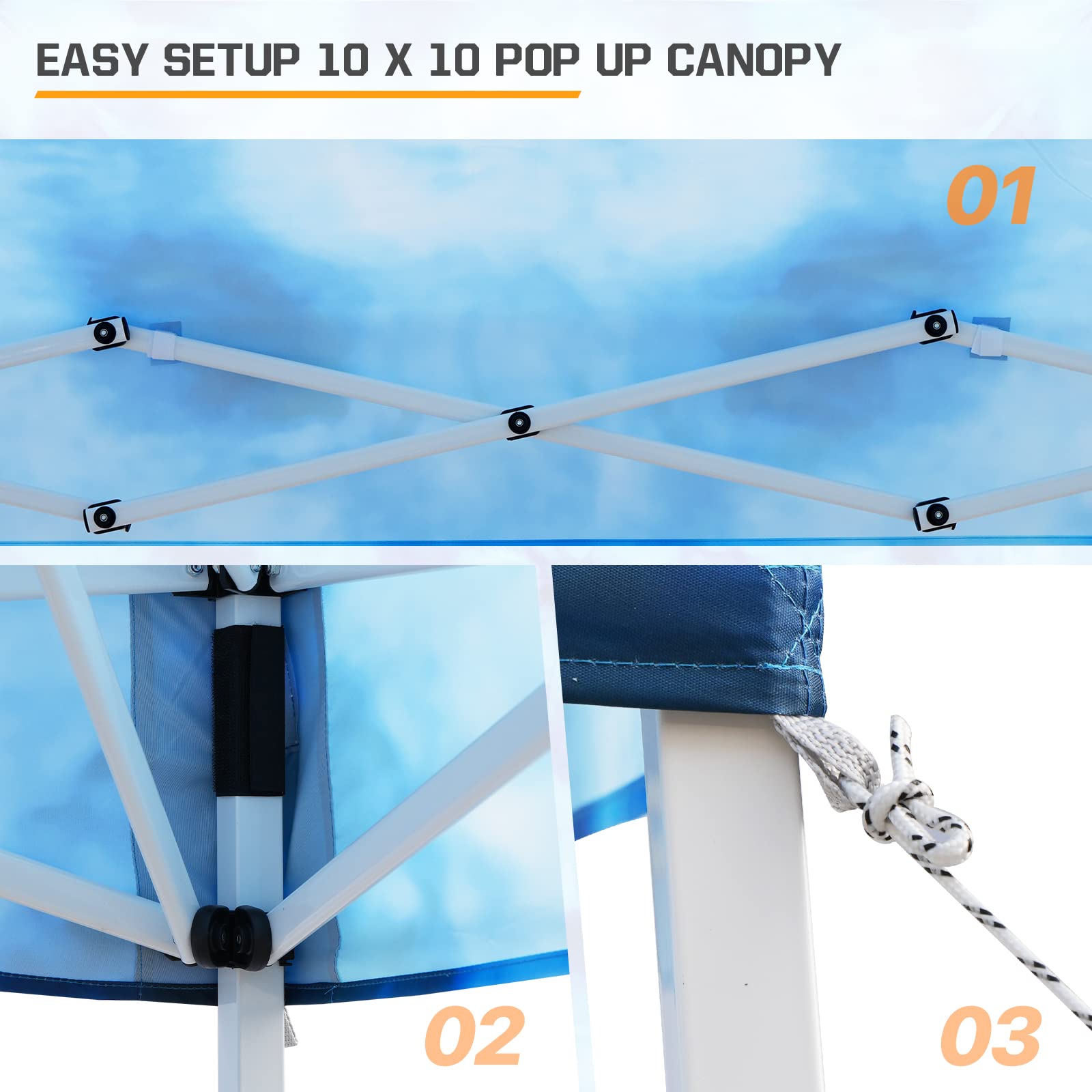 EAGLE PEAK canopy next to people showing size and coverage benefit