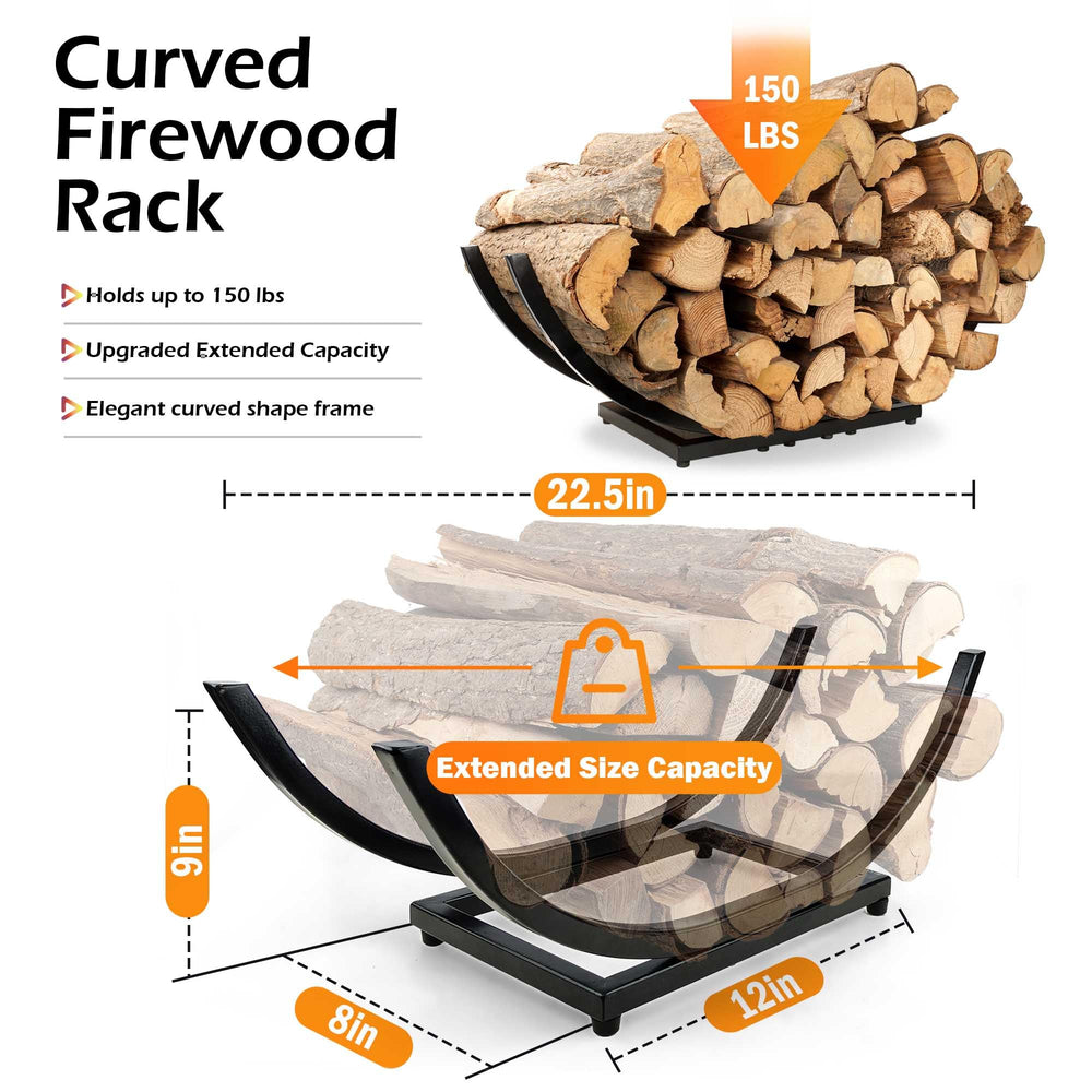 EALPVIS rack beside indoor fireplace demonstrating tidy convenient access