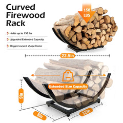 EALPVIS rack beside indoor fireplace demonstrating tidy convenient access