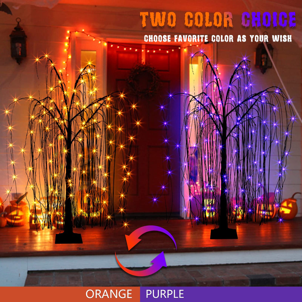EAMBRITE close-up of purple and orange LEDs highlighting vivid seasonal color contrast