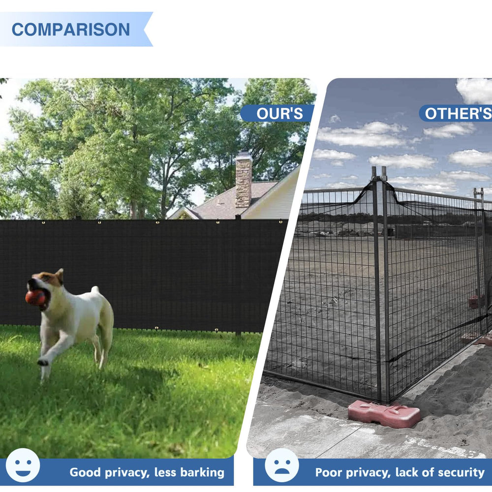E&K Sunrise installed on backyard fence providing privacy and wind reduction