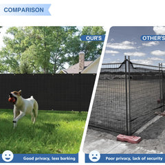 E&K Sunrise installed on backyard fence providing privacy and wind reduction